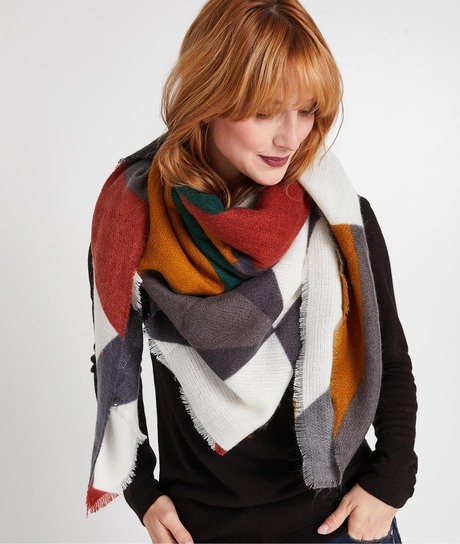 Echarpe imprimée color block MULTICOLORE