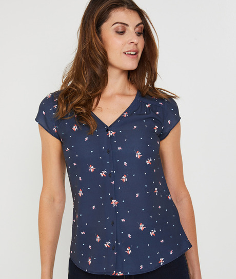 Blouse imprimée à manches courtes IMPRIME