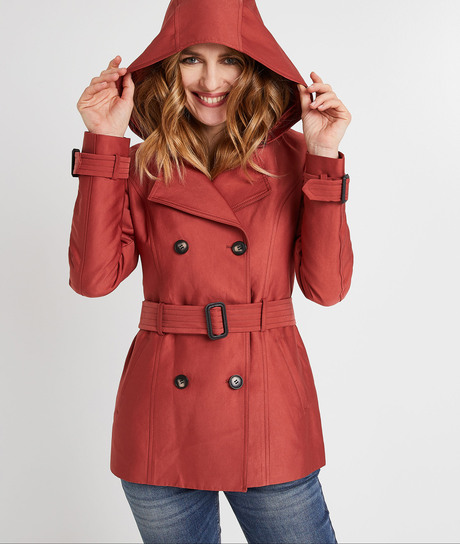 Trench court coloré BLUSH