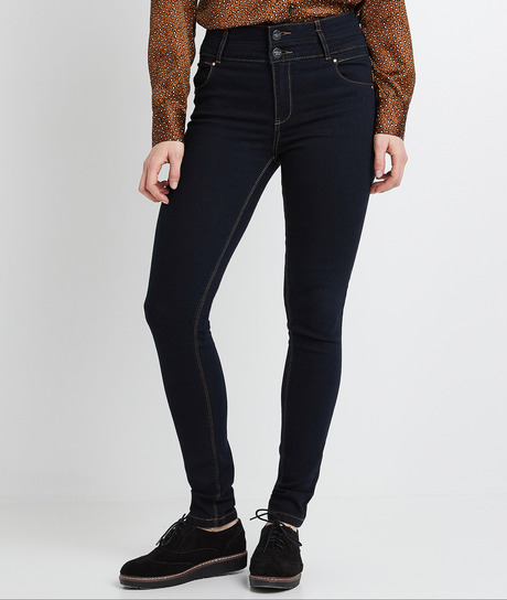 Jean slim taille haute BLUE BLACK