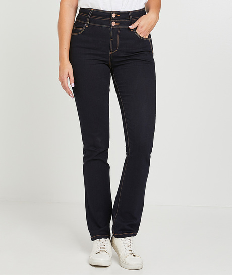 Jean droit taille haute BLUE BLACK