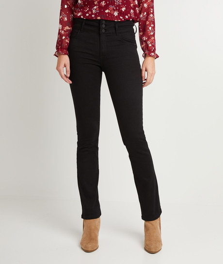 Jean ROME droit taille haute femme BLACK