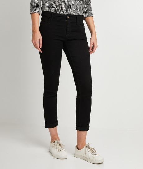 Jean raccourci femme BLACK