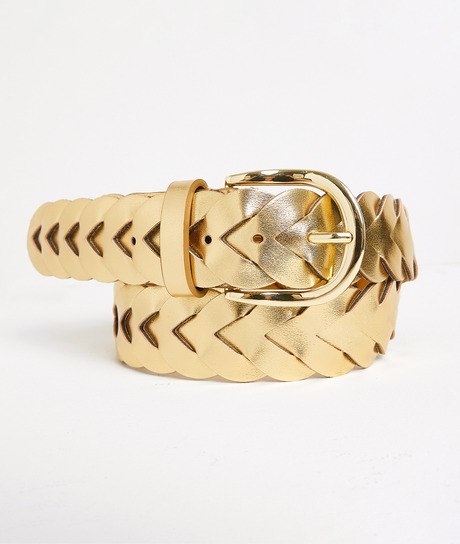 Ceinture tressée dorée femme OR