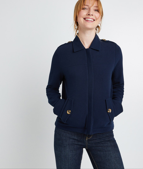 Blouson en maille marine femme MARINE