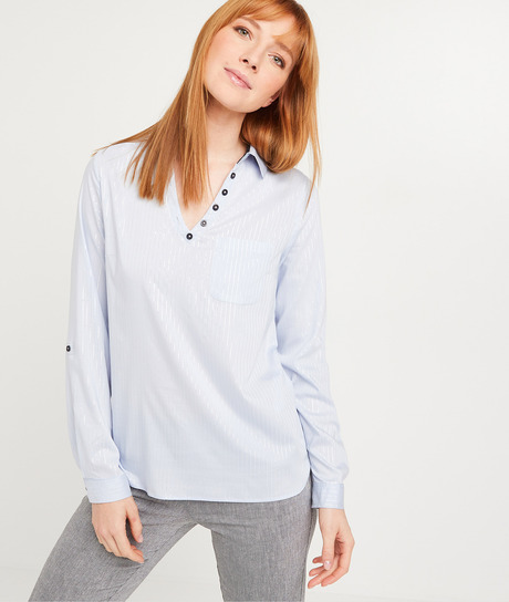 Chemisier bleu fluide femme CIEL