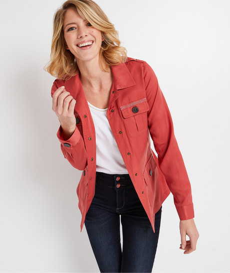Saharienne en tencel femme TERRACOTTA