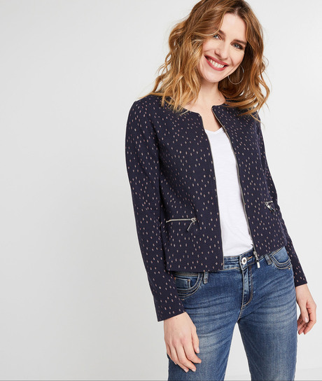 Veste marine zippée femme MARINE