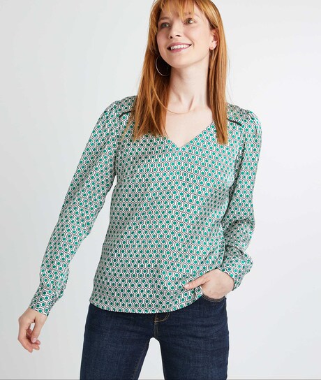 Blouse imprimé graphique femme IMPRIME