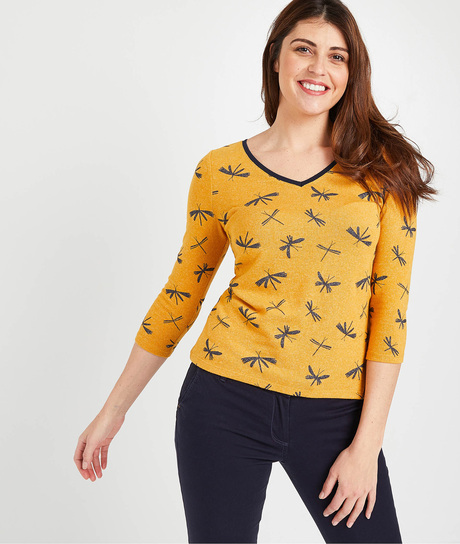 T-shirt safran imprimé libellule femme SAFRAN