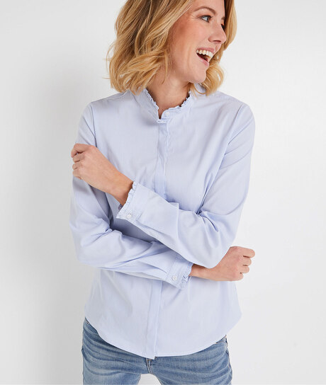 Chemise rayée bleue femme RAYURE BLEU