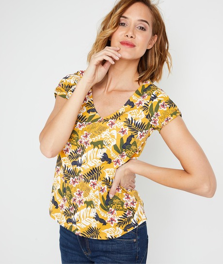 T-shirt imprimé coloré femme SAFRAN