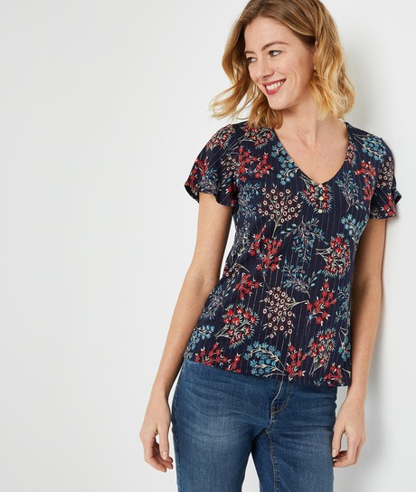 T-shirt imprimé marine femme MARINE
