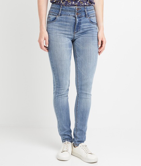 Jean slim taille haute femme STONE