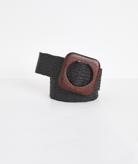 Ceinture à boucle élastiquée femme NOIR