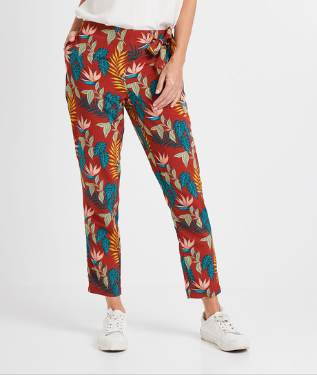 Pantalon fluide imprimé femme TERRACOTTA