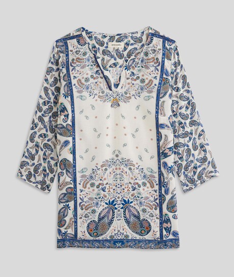 Tunique imprimée femme ECRU