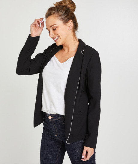 Veste de tailleur noire femme NOIR
