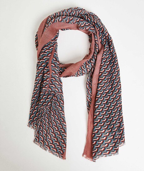Foulard géométrique coloré femme MULTICOLORE