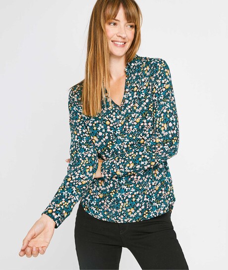 Vareuse fluide manches longues femme NOIR