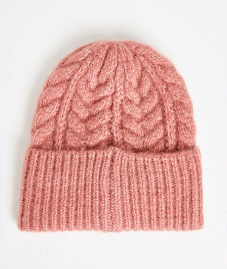 Bonnet uni torsadé femme BLUSH