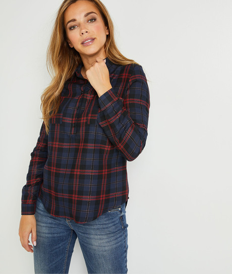 Chemise à carreaux femme MARINE