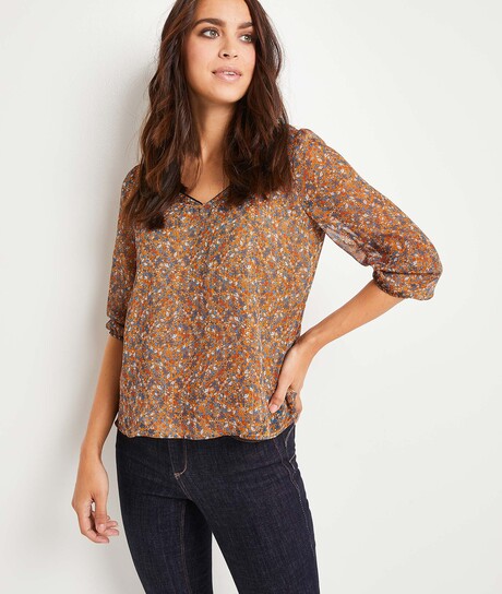 Blouse manches 3/4 femme CARAMEL