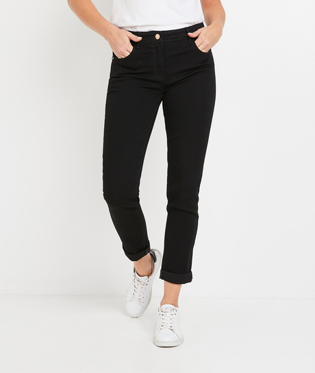 Jean TOKYO slim raccourci femme BLACK