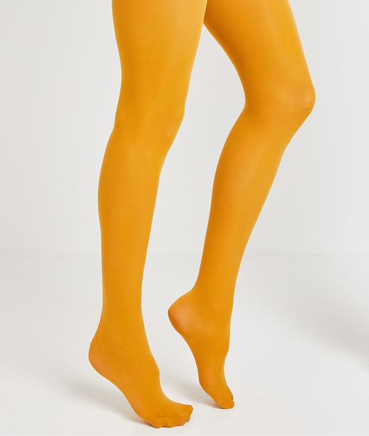 Collant femme opaque MOUTARDE