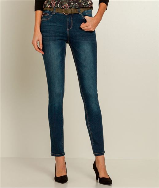 Jeans Femme Taille Haute SCBFDI - Coupe Cintrée Et Confortable Pour Grandes Tailles