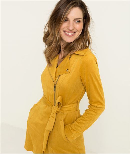 Trench femme suédine CURRY