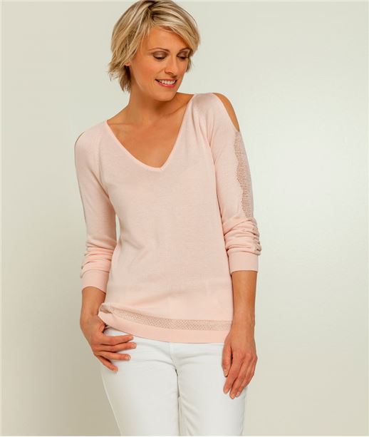 pull rose femme