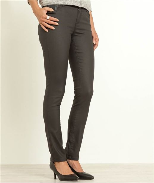 Jean femme enduit slim ANTHRACITE