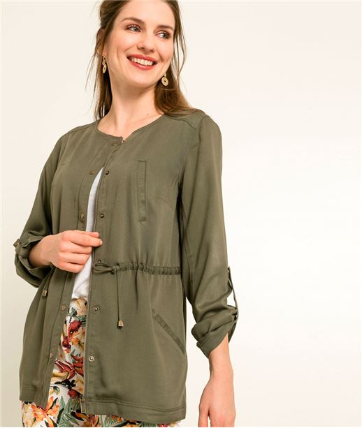 Veste femme saharienne fluide KAKI