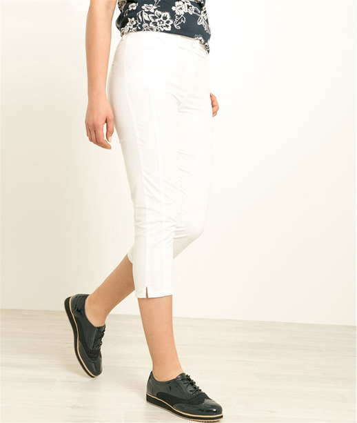 Pantalon corsaire femme couleurs BLANC