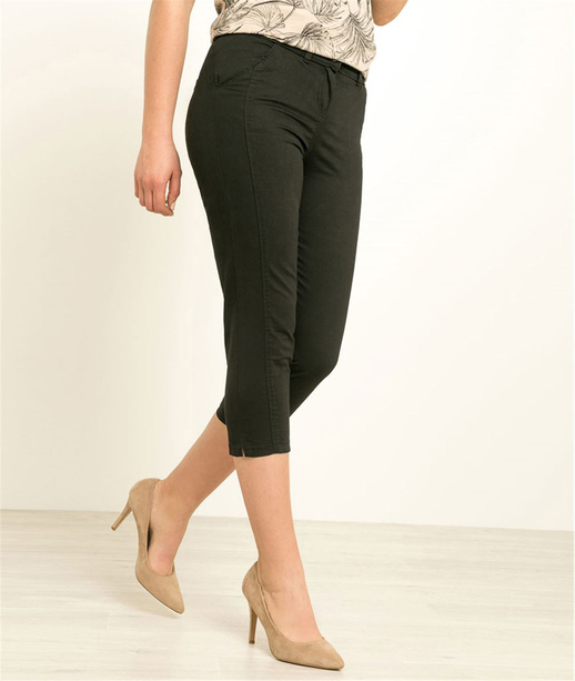 Pantalon corsaire femme couleurs NOIR