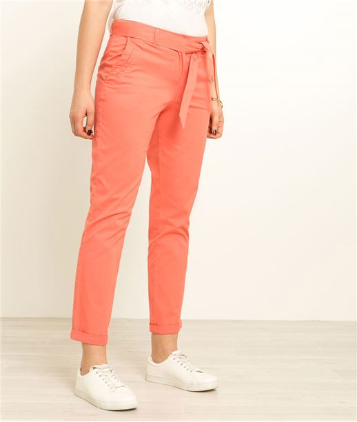 Pantalon femme chino ceinturé CAPUCINE