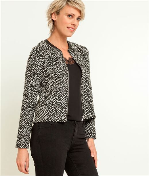 Veste femme en maille NOIR