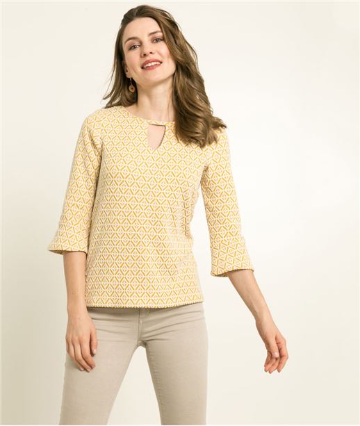 Sweat femme Jacquard ECRU