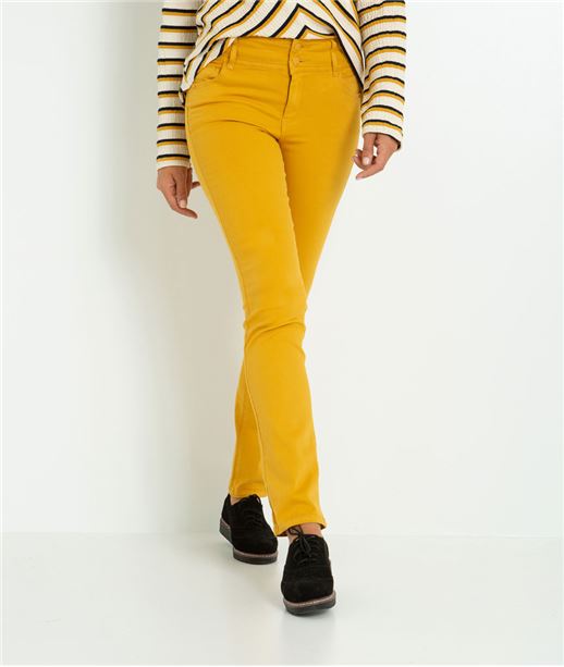 Pantalon femme droit taille haute CURRY