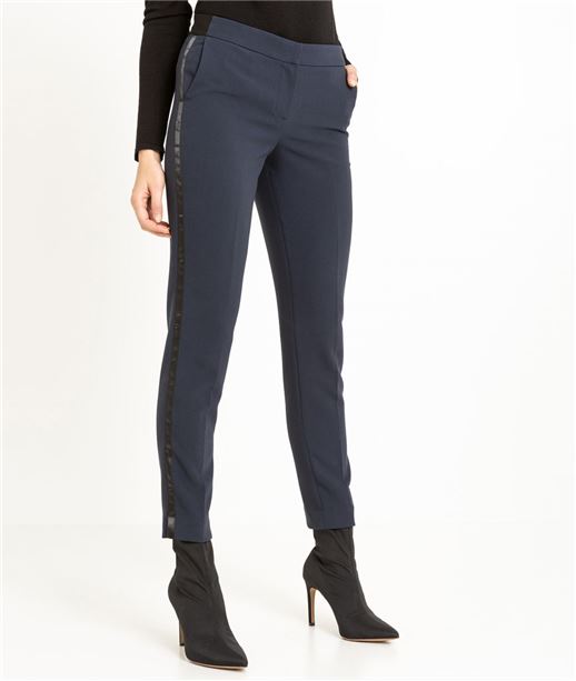 Pantalon smoking femme marine MARINE