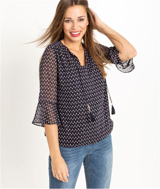 Blouse femme fluide imprimée IMPRIME