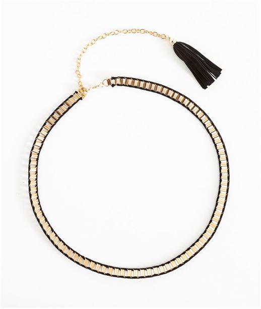 Ceinture chaîne dorée avec pompon GOLD