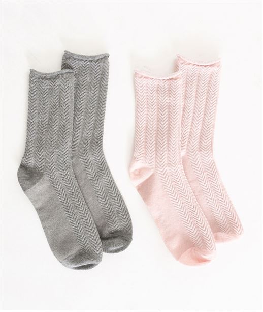 Lot de deux paires de chaussettes GRIS