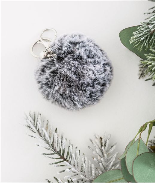Porte-clé pompon imitation fourrure PARME