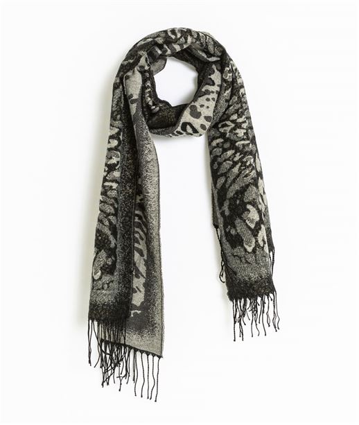Echarpe femme motif brillant NOIR