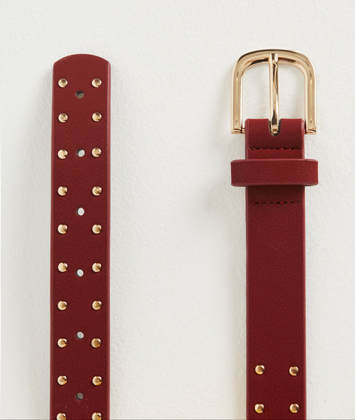 Ceinture à clous ROUGE