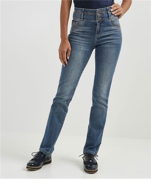 Jean droit taille haute STONE