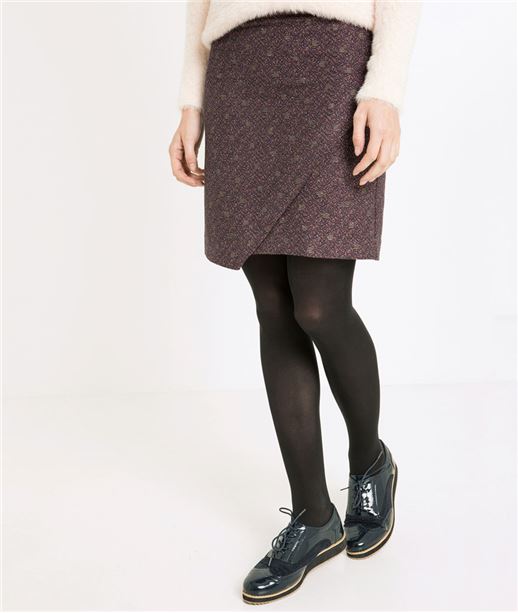 Jupe femme en jacquard à motifs IMPRIME