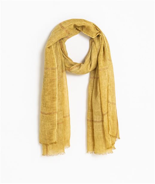 Foulard femme pastel à carreaux JAUNE